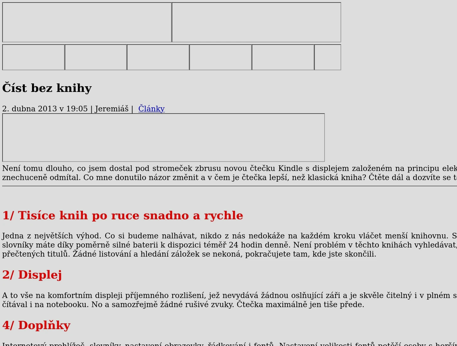 Starý blogpost ve flatpakovém Zen Browseru