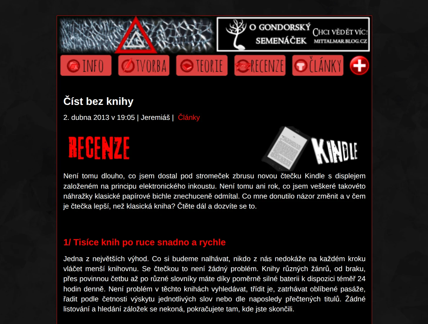 Starý blogpost v nativním Helium Browseru